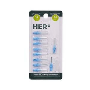 Herbadent HERo 0, 5 mm náhradní mezizubní kartáčky 10 ks modré obraz