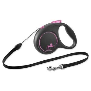Flexi Vodítko Black Design lanko S růžové 5m obraz