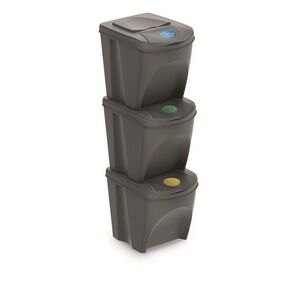 Prosperplast Odpadkový koš SORTIBOX 3 x 25 l šedý obraz