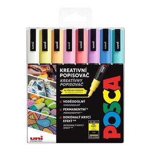 Posca Sada akrylových popisovačů - PC-3M, 0, 9 - 1, 3 mm, pastelové barvy (8 ks) obraz