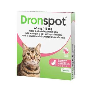 Dronspot 60 mg/15 mg pro střední kočky spot-on 2x0, 7 ml obraz