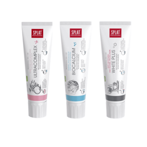 SPLAT Trio sada Professional Ultracomplex, Biocalcium, White Plus zubní pasty 3x100 ml obraz