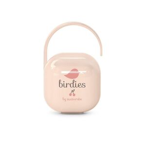 Suavinex Krabička na dudlík BIRDIES 1 ks růžová obraz