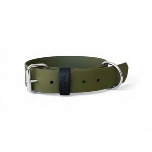 MA-NU Obojek Greeny Dreamy, Khaki, Kování: Chrom, Obvod: 30 - 40 cm, Šířka: 3, 8 cm obraz