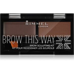 Rimmel Brow This Way paleta pro líčení obočí odstín 003 Dark Brown 1, 3 g obraz