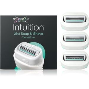Wilkinson Sword Intuition 2in1 Soap & Shave Sensitive náhradní břity 3 ks obraz