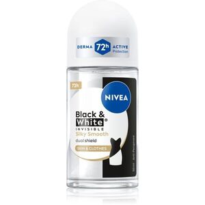 NIVEA Invisible Black & White Silky Smooth kuličkový antiperspirant pro ženy 50 ml obraz