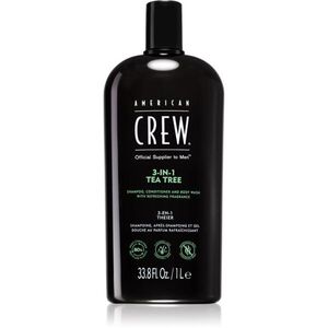 American Crew Hair & Body 3-IN-1 Tea Tree šampón, kondicionér a sprchový gel 3 v 1 pro muže 1000 ml obraz