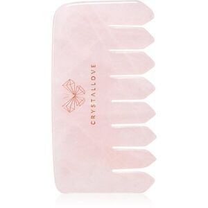 Crystallove Rose Quartz Comb masážní pomůcka na vlasy a tělo 1 ks obraz