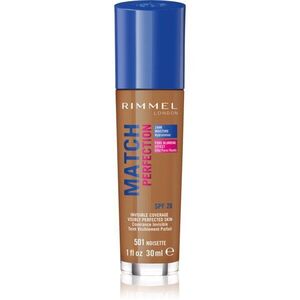 Rimmel Match Perfection tekutý make-up SPF 20 odstín 501 Noisette 30 ml obraz