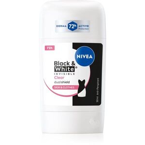 NIVEA Black & White Invisible Clear tuhý antiperspirant 50 ml obraz