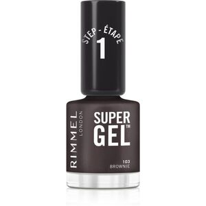 Rimmel Super Gel gelový lak na nehty bez užití UV/LED lampy odstín 103 Brownie 12 ml obraz