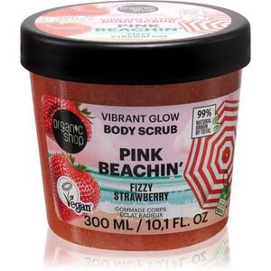 Organic Shop Body Scrub Pink Beachin' rozjasňující tělový peeling vůně Fizzy Strawberry 300 ml obraz
