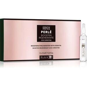 Black Professional Line PERLÉ Booster Regeneratin Keratin Ampouls bezoplachová kúra na vlasy s keratinem 10x12 ml obraz
