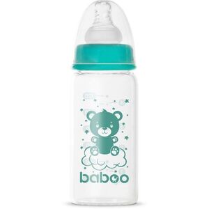 Baboo Anti-colic Glass Feeding Bottle Narrow Neck skleněná kojenecká láhev 0m+ 1 ks obraz