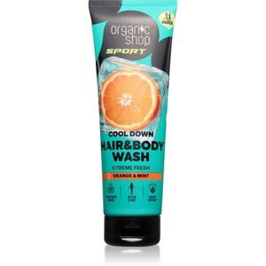 Organic Shop Sport Orange & Mint sprchový gel na tělo a vlasy s osvěžujícím účinkem 200 ml obraz