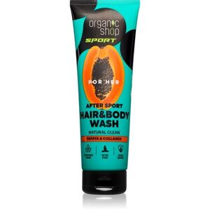 Organic Shop Sport Papaya & Collagen sprchový gel na tělo a vlasy 200 ml obraz