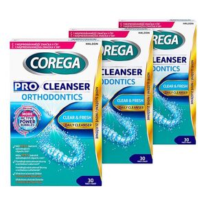 COREGA Pro cleanser orthodontics čistící tablety pro rovnátka 3x30 ks obraz