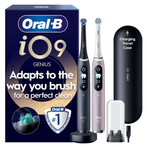 ORAL-B iO9 Series Duo Pack Black/Rose Extra Handle elektrický zubní kartáček obraz