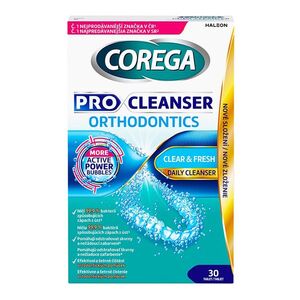 COREGA Pro Cleanser Orthodontics Čistící tablety 30 kusů obraz