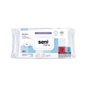 SENI CARE vlhčené ubrousky vitaminem E & allantoin XXL 80 kusů obraz