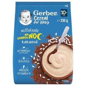 Gerber Cereal Mléčná kaše na dobrou noc kakaová 10m+ 230 g obraz