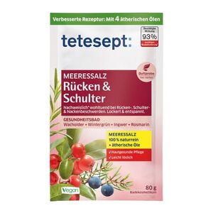 Tetesept Záda a ramena mořská sůl do koupele 80 g obraz