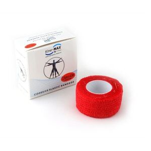 KineMAX Cohesive 2, 5 cm x 4, 5 m elastické samofixační obinadlo 1 ks červené obraz