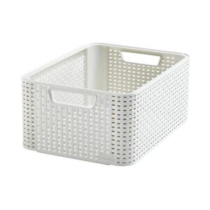Curver Úložný box Rattan Style2 L 1 ks krémový obraz