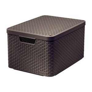 Curver Úložný box Rattan Style2 s víkem L 1 ks hnědý obraz
