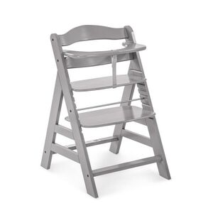Hauck Alpha+ set 2v1 dřevěná židle, grey + polstrování Melange charcoal obraz