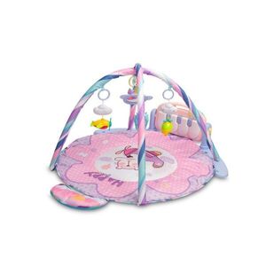 Toyz Vzdelávacia edukačná hracia podložka s hrazdičkou a so zvukmi, Happy, ružová obraz