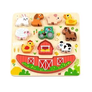 2Kids Toys Balanční puzzle Farma 2v1 – vkládačka + hra, certifikované dřevo, 18m+ obraz