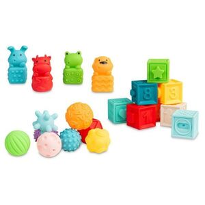 Toyz Měkké senzorické kostky 20 ks – s čísly a míčky, 6m+ obraz