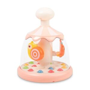 Toyz Edukační hračka Káča se zvířátky – růžová, kolotoč, 6m+ obraz