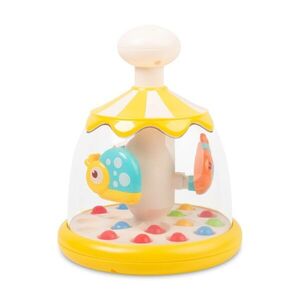 Toyz Toyz Edukační hračka Káča se zvířátky – žlutá, kolotoč, 6m+ obraz