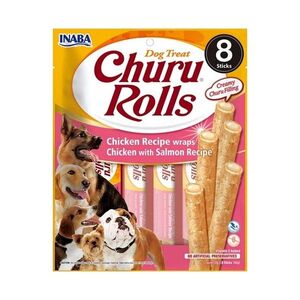 Inaba Churu Rolls dog snack kuře a losos 8x12 g obraz