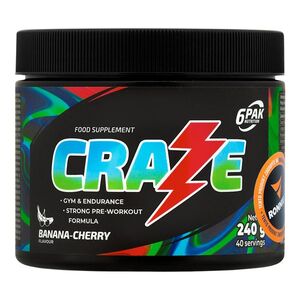 6Pak Nutrition Craze Pre-workout 240 g banán-višeň obraz