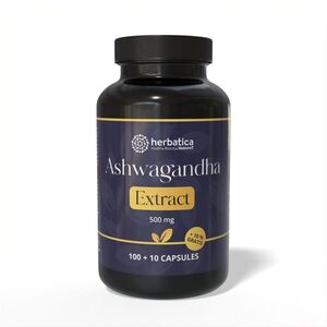 Ashwagandha veganské kapsle – 7% extrakt withanolidů – 110 kapslí – Herbatica obraz
