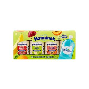 HAMÁNEK Ovocné příkrmy multipack + DÁREK Znovuplnitelná kapsička obraz