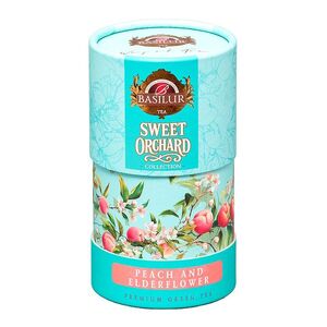 BASILUR Sweet orchard peach & elderflower zelený čaj 75 g obraz
