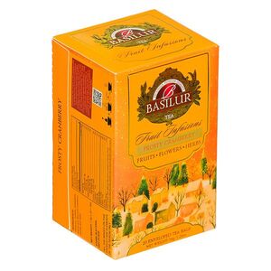 BASILUR Christmas fruit frosty cranberry porcovaný ovocný čaj 20 sáčků obraz