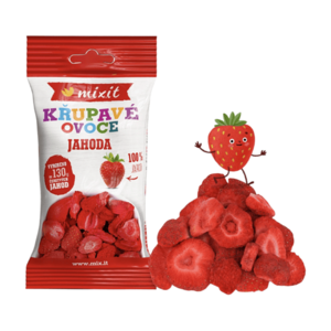 MIXIT Křupavé ovoce do kapsy jahoda 13 g obraz