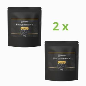 Zvýhodněný set: 2× minerál šungit drť – přírodní filtr vody 500 g – Herbatica obraz