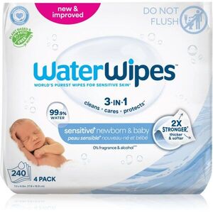 WaterWipes Baby Wipes 4 Pack dětské jemné vlhčené ubrousky 4x60 ks obraz
