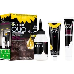 Garnier Olia Big Kit permanentní barva na vlasy odstín 5.12 Iridescent Brown 1 ks obraz