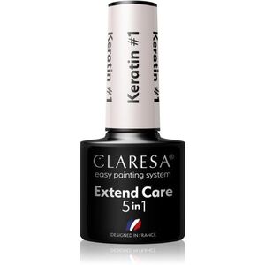 Claresa Extend Care 5 in 1 Keratin podkladový lak pro gelové nehty s vyživujícím účinkem odstín #1 5 g obraz