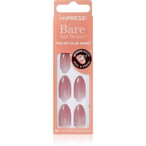 KISS imPRESS Bare but Better umělé nehty samolepicí Serenity 30 ks obraz