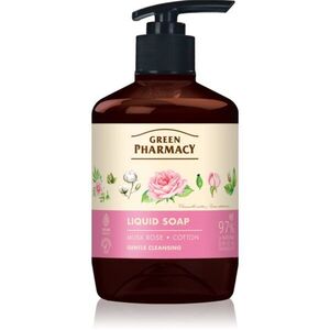Green Pharmacy Musk Rose & Cotton tekuté mýdlo na ruce 460 ml obraz