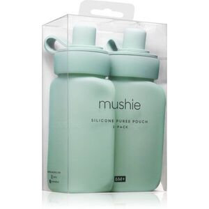 Mushie Silicone Puree Pouch znovuplnitelné silikonové kapsičky na pyré Cambridge Blue 2 ks obraz